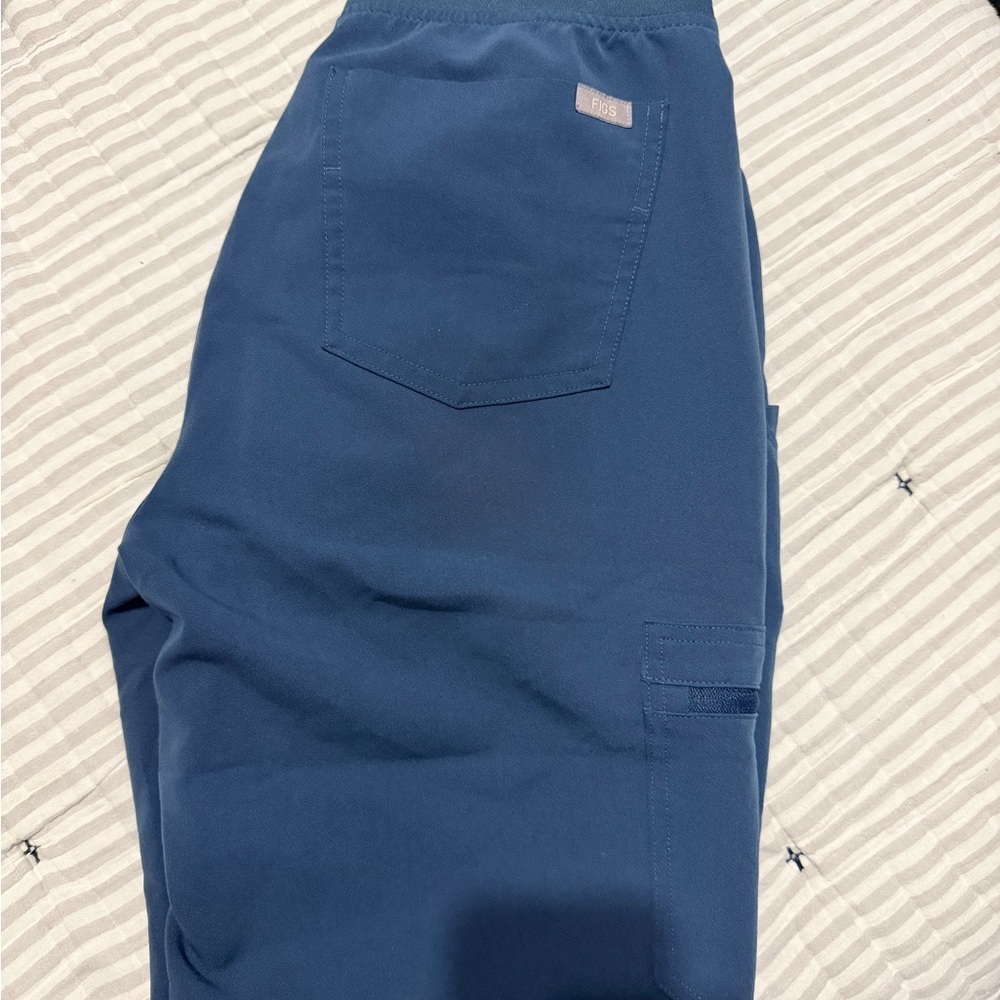 Women’s Navy Jogger Pants with Drawstring - Picture 3 of 3